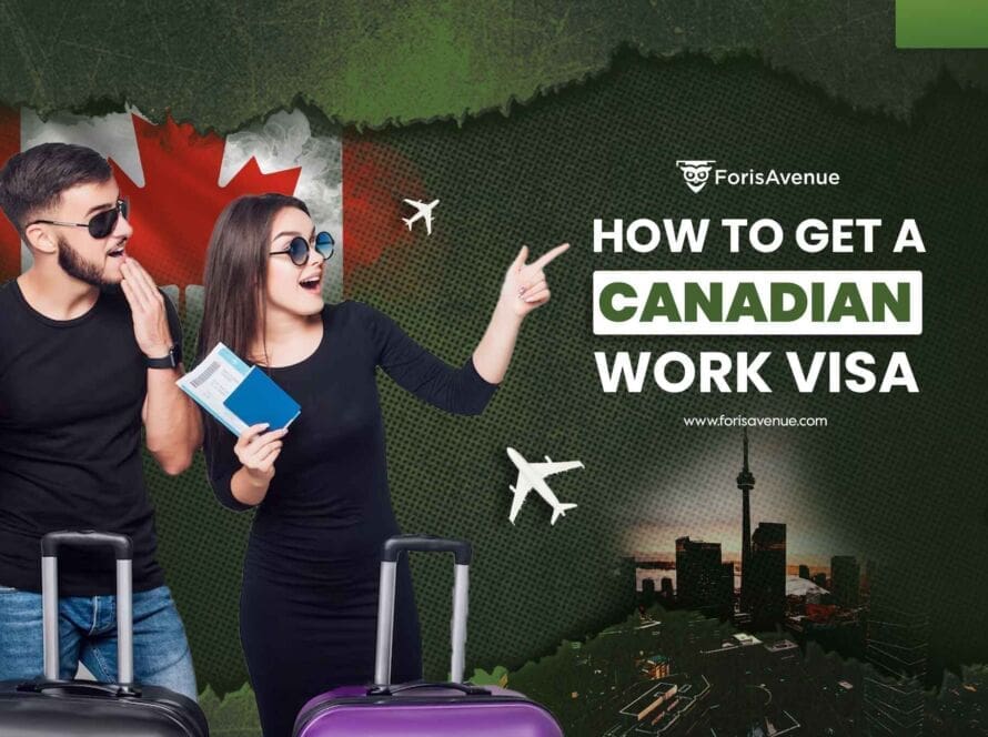 Canadian Work Visa application process illustration